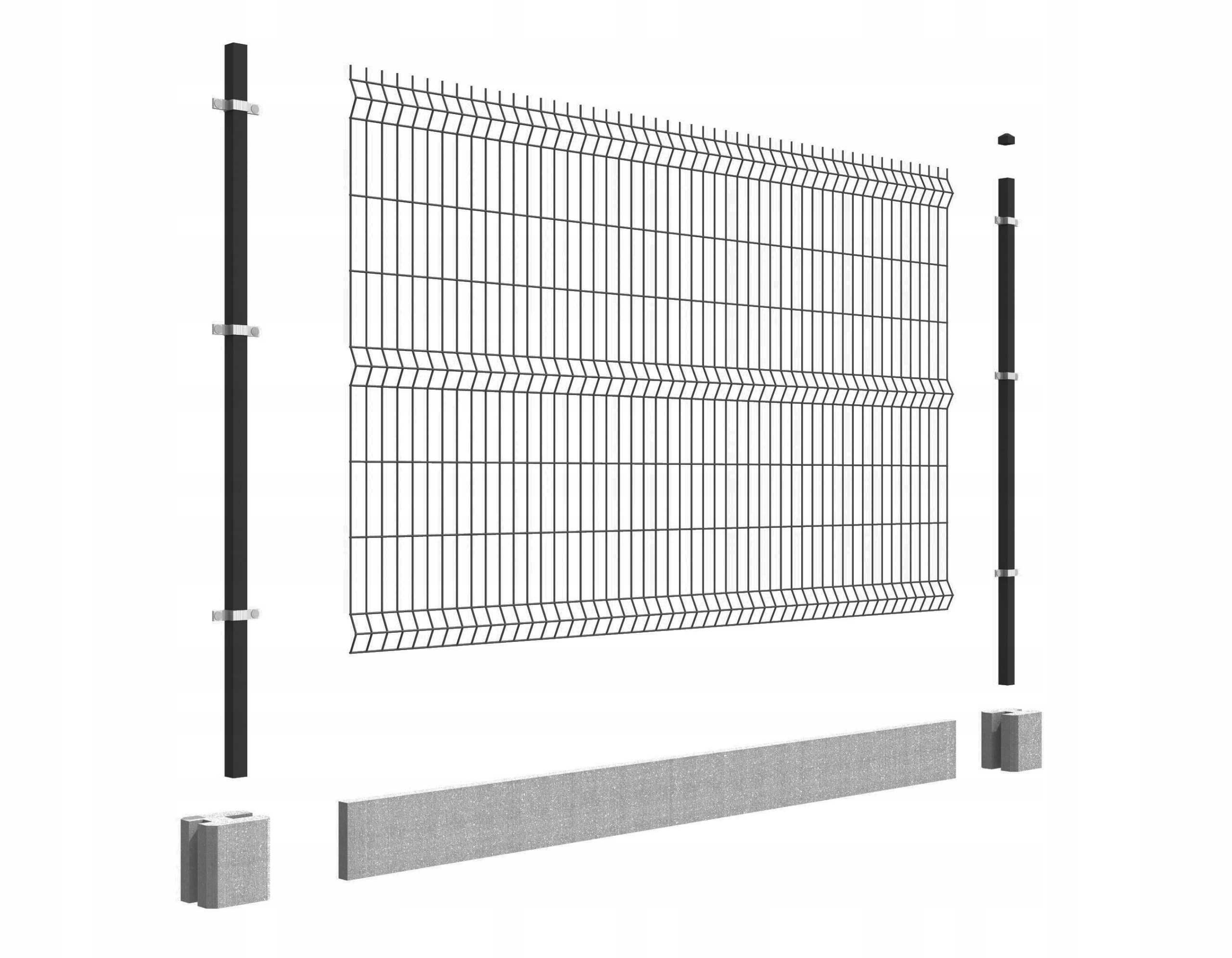 Kompletne Ogrodzenie Panelowe 123cm Fi4 123x250 Oczko 50x200 49zł 1Mb