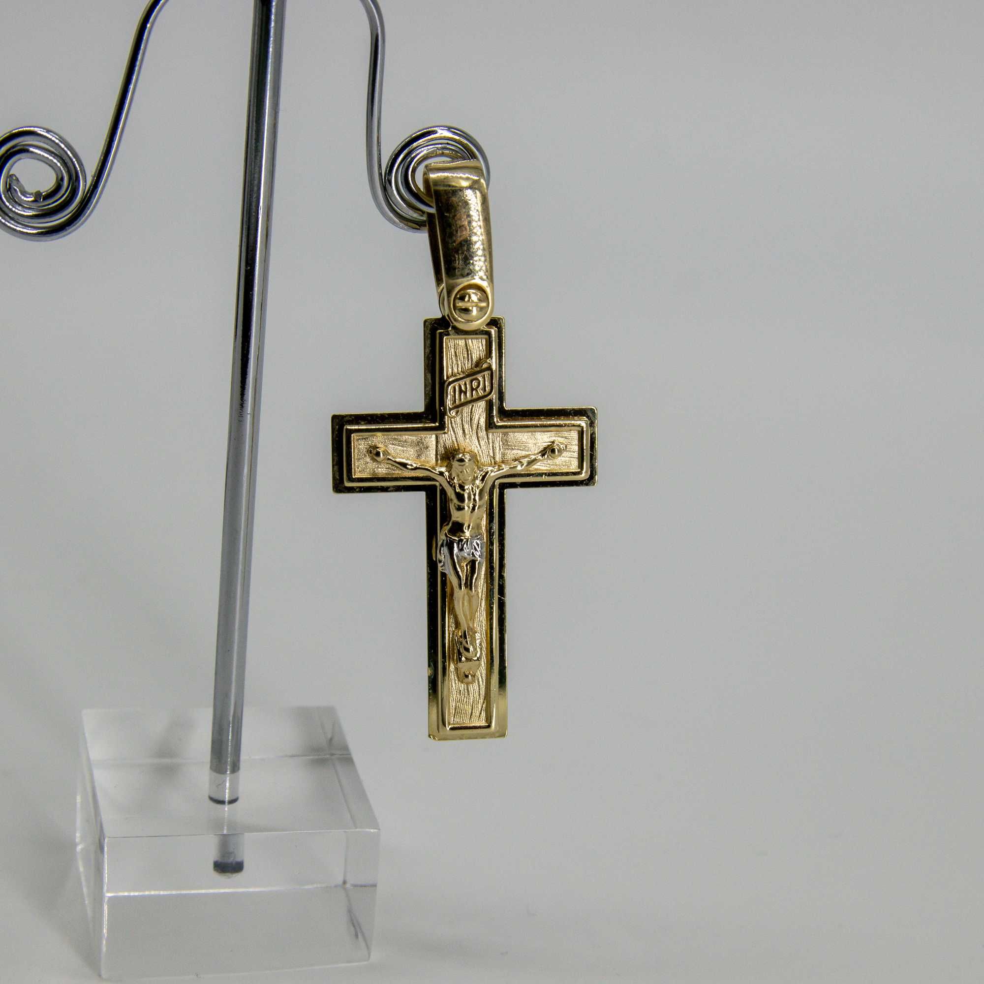 złota zawieszka 585 12,59gram duży 5,5cm KRZYŻ WYSYŁKA GRATIS