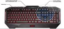 Klawiatura ASUS Cerberus dla graczy Gamingowa podświetlana 2 kolory