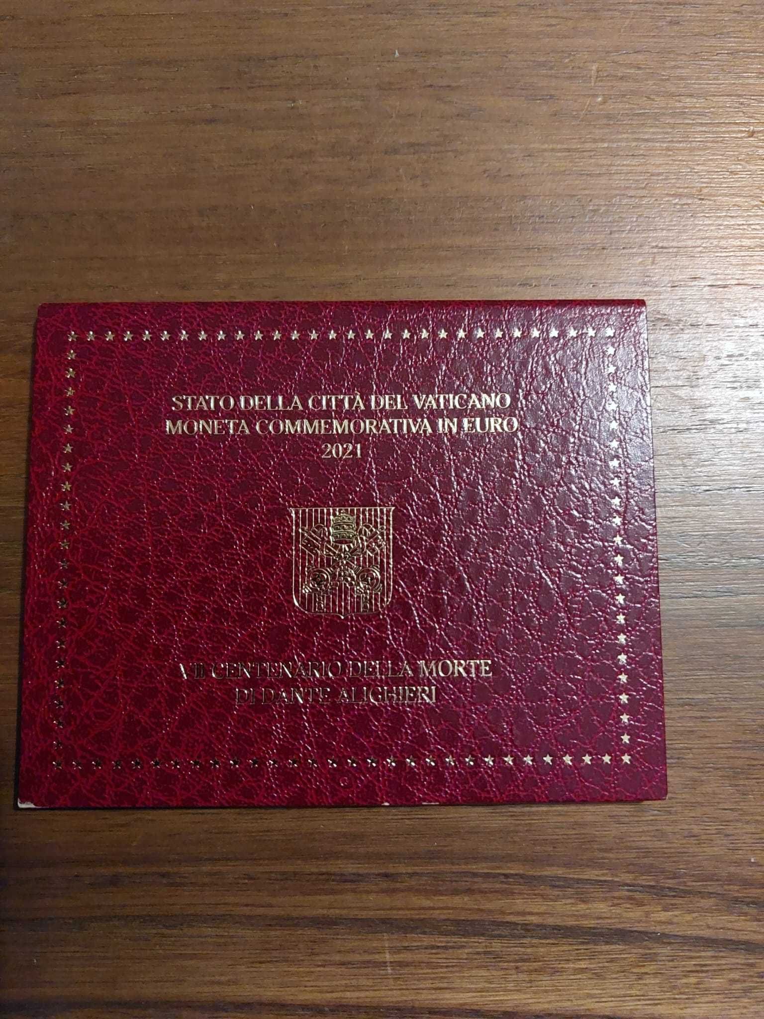 Carteira Vaticano 2021 - Moeda 2€ Comemorativa - Dante Alighieri