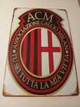 Tablica metalowa do powieszenia AC Milan herb 20x30cm