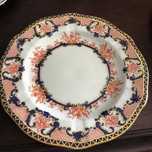 Prato raso Royal Crown Derby England Porcelana King´s Pattern - 1914