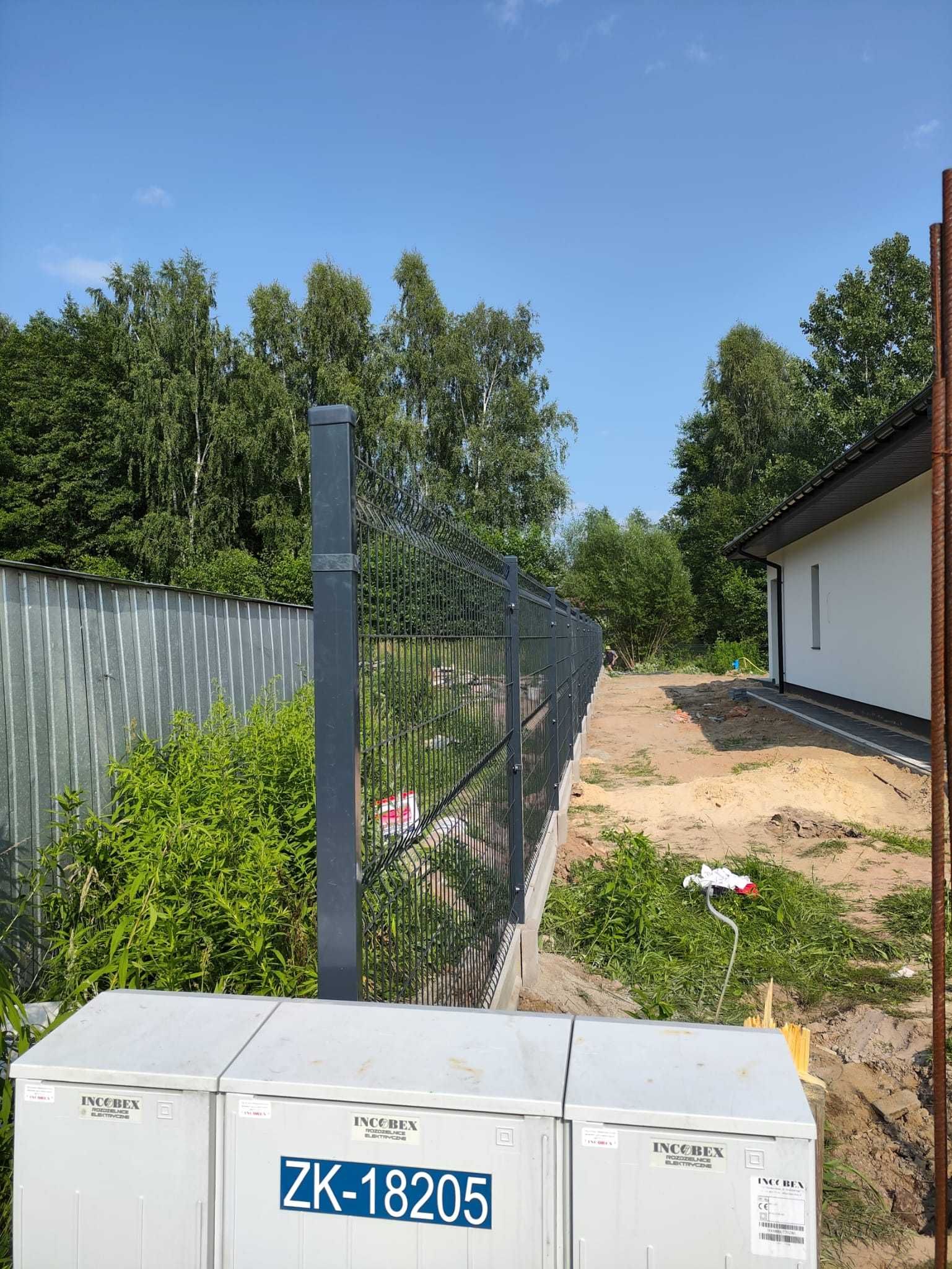 Ogrodzenie ogrodzenia panelowe panele słupki brama furtka płot palety