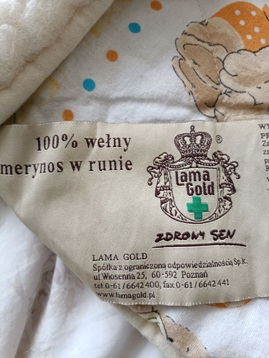 Wełniana pościel niemowlęca Lama Gold