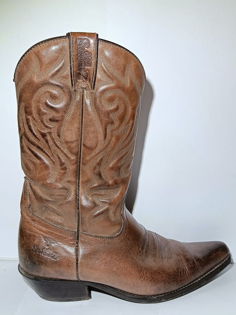 Skórzane Buty Kowbojskie Joe Sanchez  Rozmiar EU 43 (28cm)  Brązowe