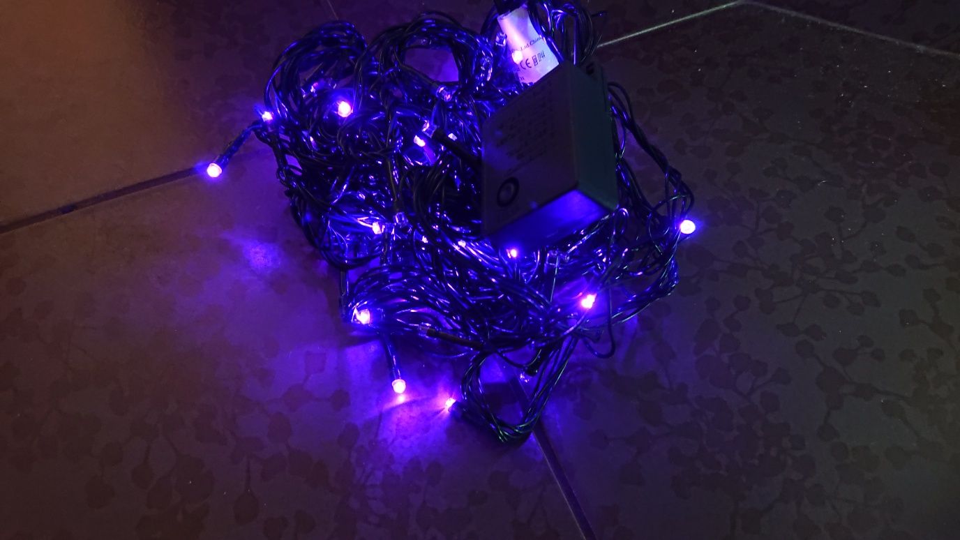 Lampki choinkowe LED 100 żarówek niebieskie