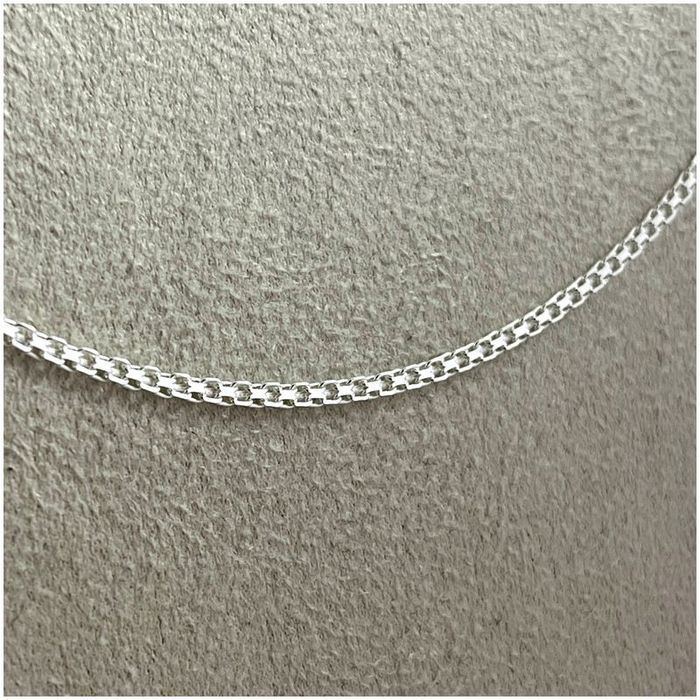 Srebrny Delikatny Męski Łańcuszek Splot Bismark 50cm/2mm Próba 925 Pre