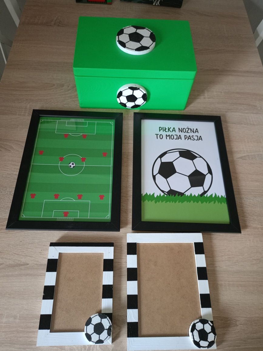Ramki pudełko dodatki pokój piłkarski piłka