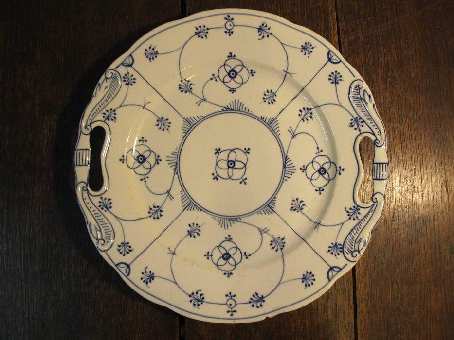 Talerz, patera Rauenstein Strohblume Indisch Blau wzór słomiankowy