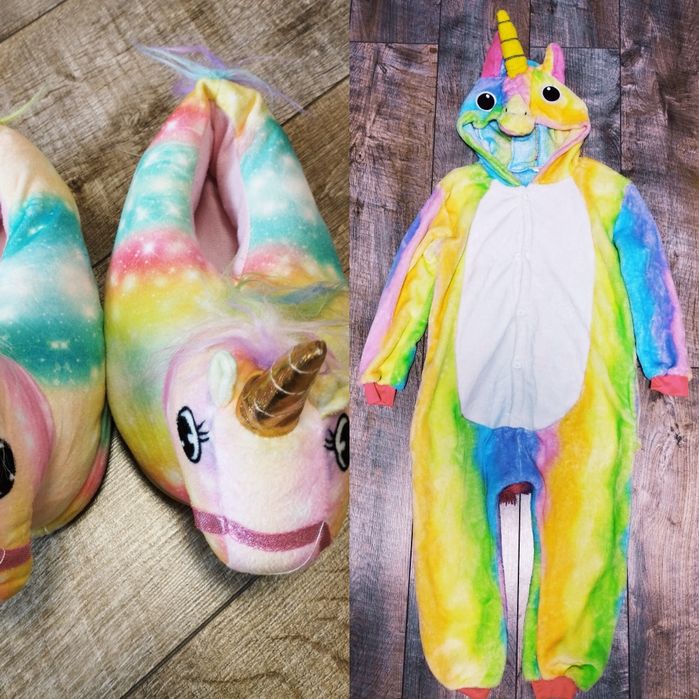 Кігурумі єдиноріг, кигуруми единорог , піжама, тапки