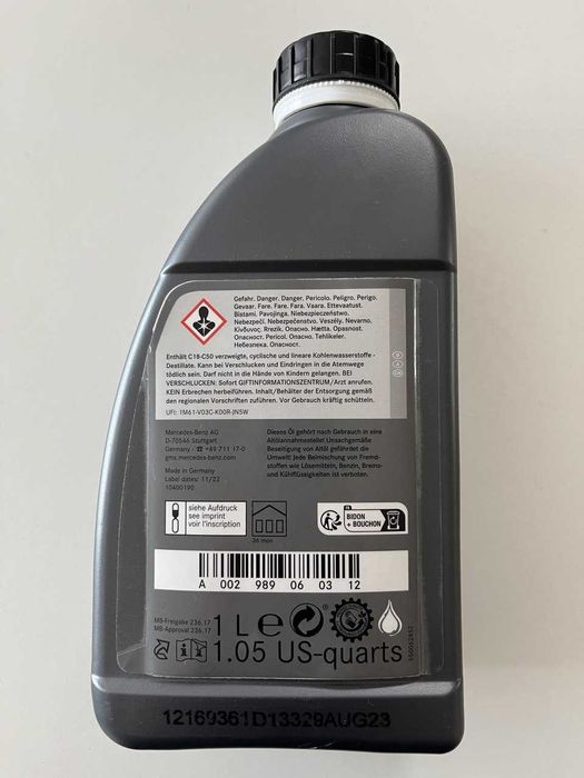 olej przekładniowy Mercedes-Benz ATF D971 MB 236.17 1L oryginalny