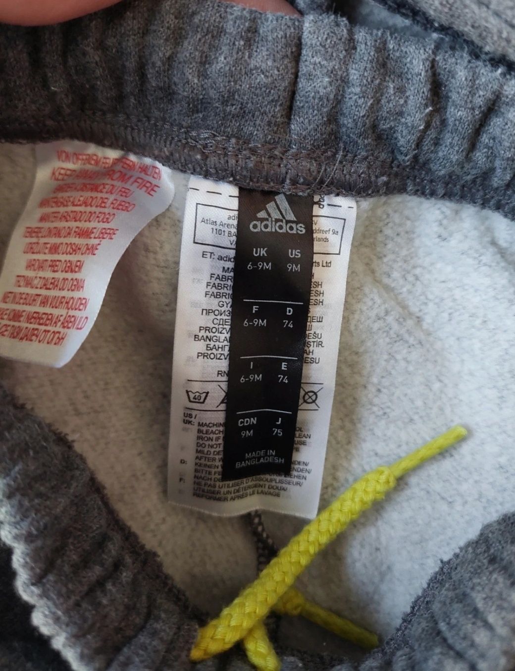 Dziecięcy niemowlęcy dres Adidas dla chłopca bluza spodnie komplet 74
