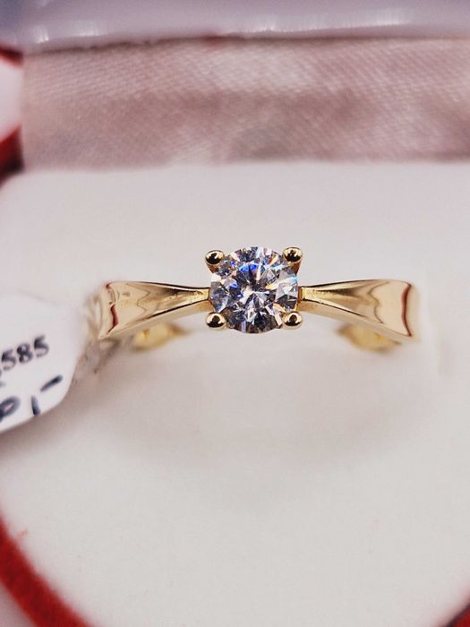 Nowy Złoty Pierścionek pr.585 (14K) Zaręczynowy!