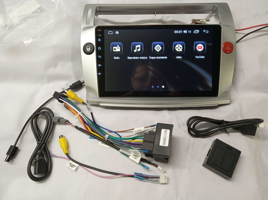 Rádio Citroen C4  - Android 13 – 2 DIN GPS WIFI - Novo Garantia