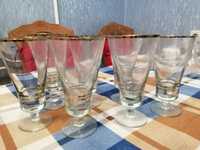 Хрустальні скляні набори стакани солянки вази креманіцичарки СССР