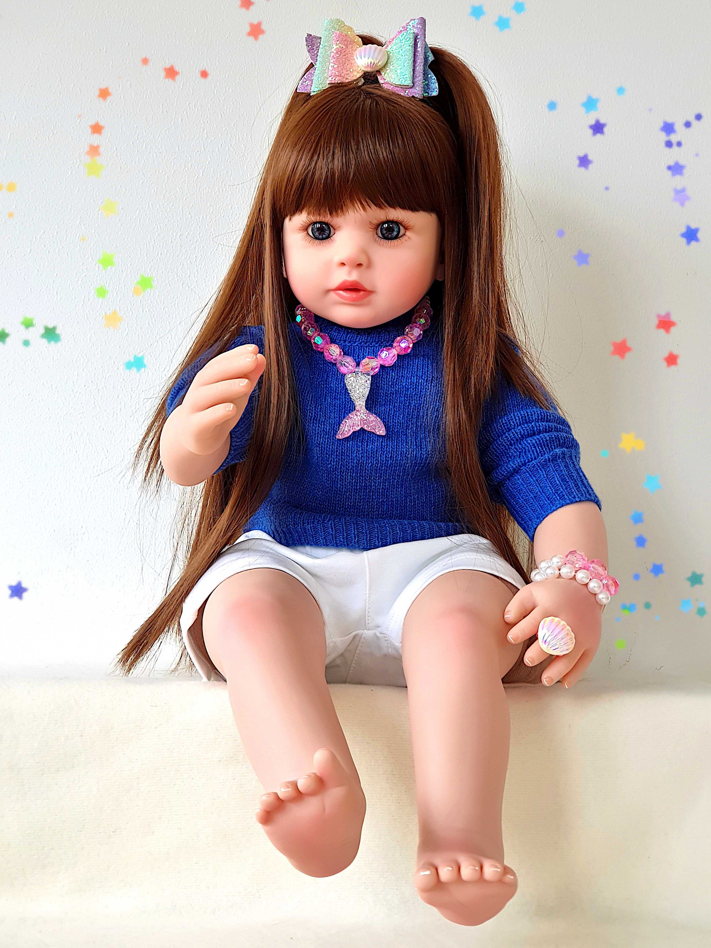 Boneca Bebe Reborn Realista, Altura 60cms, Peso 1.5Kgs (Novo Artigo)