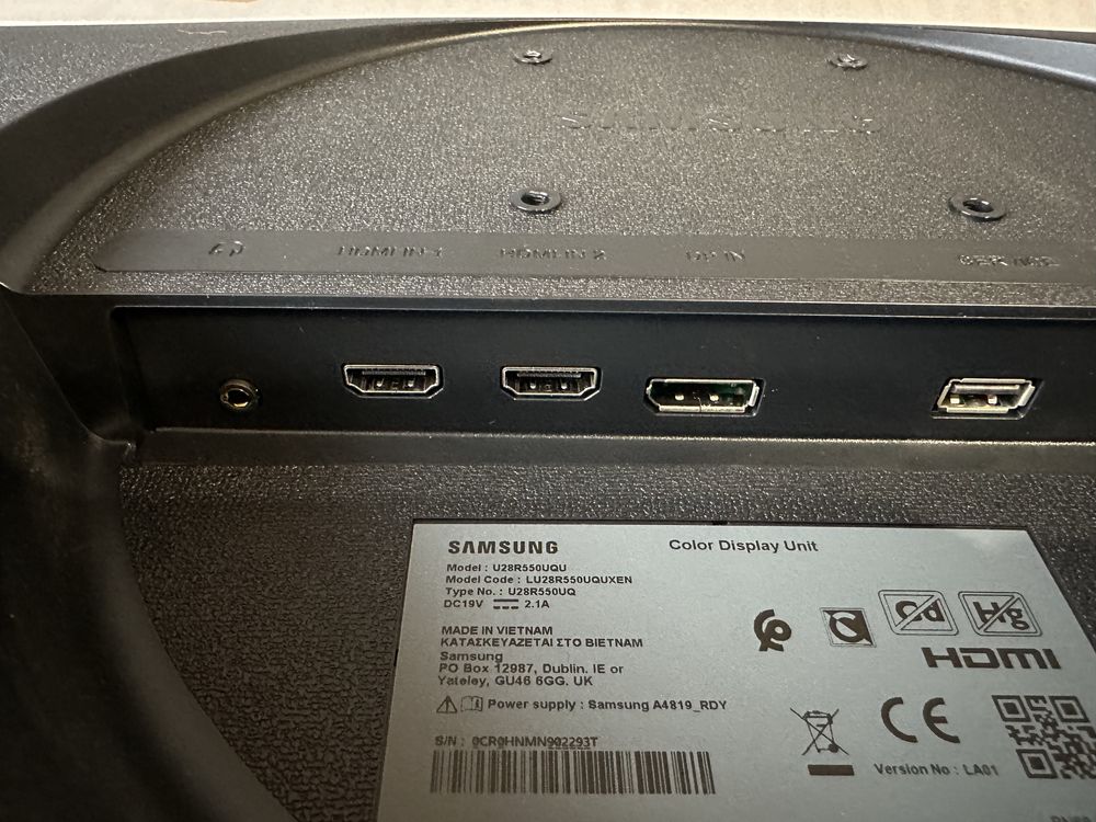 Monitor Samsung UR55 4K IPS HDR 28 Cali