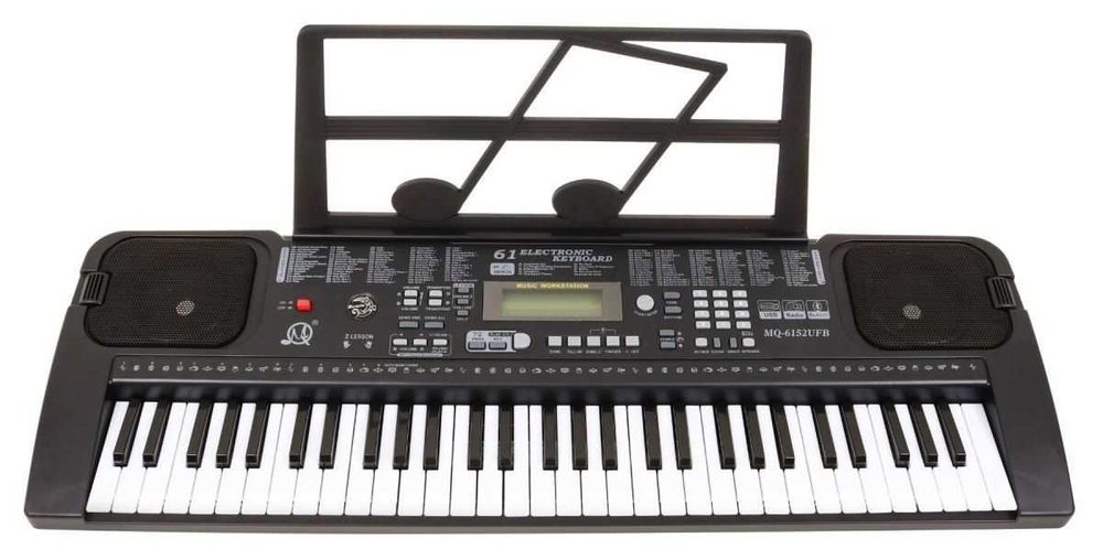 KEYBOARD Z MIKROFONEM DLA DZIECI 5+ taktomierz radio usb mp3 model 615