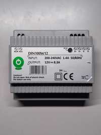 Zasilacz na szynę DIN POS Power 100W 12v 8A do Taśm LED DIN100W12