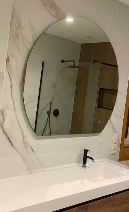 Espelho redondo 120cm - moderno, sem led ( ligeiro defeito)