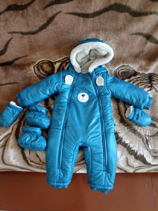 Зимній комбінезон дитячий, зимовий для хлопчика 74-80