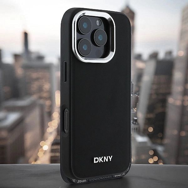 Etui DKNY Plain Logo MagSafe na iPhone 14 Pro Max - czarne