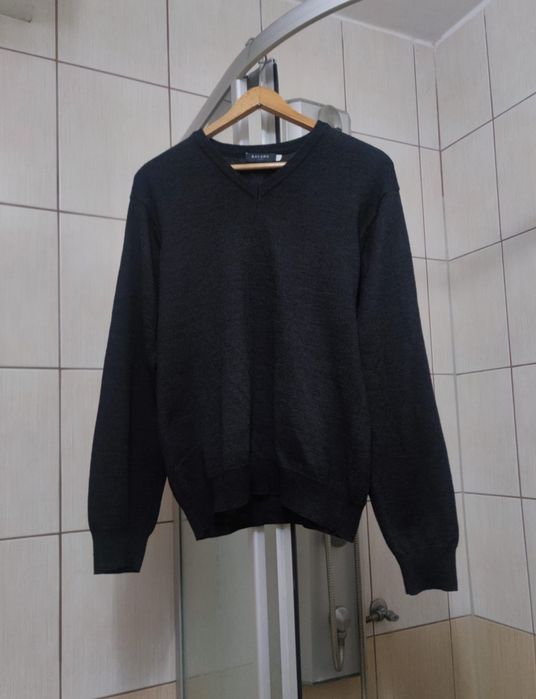 sweter sweterek Bayard made in Italy brand męski S szary siwy czarny