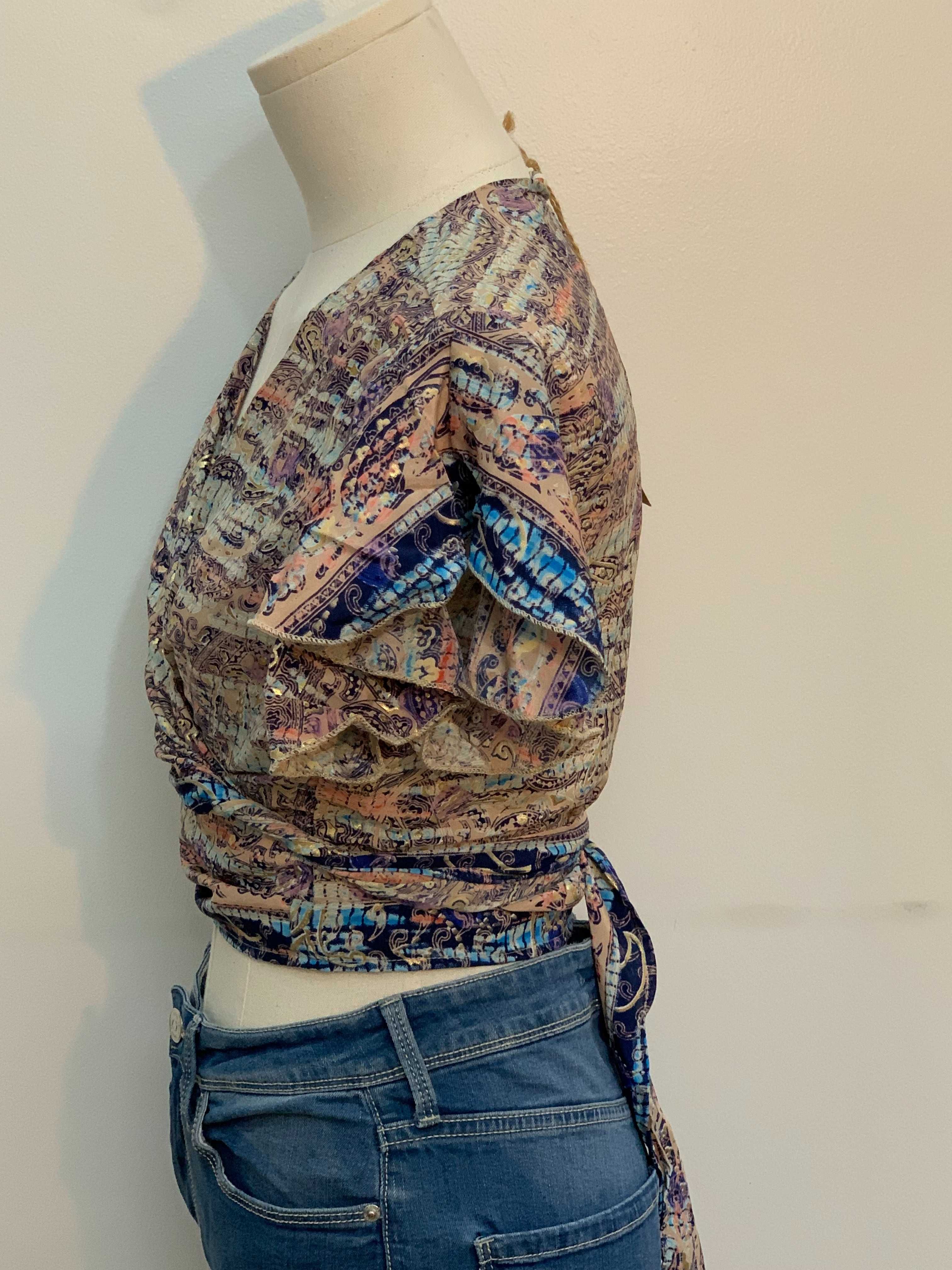 Top Estampado Bigg Bull com Laço Frontal – Tamanho Único