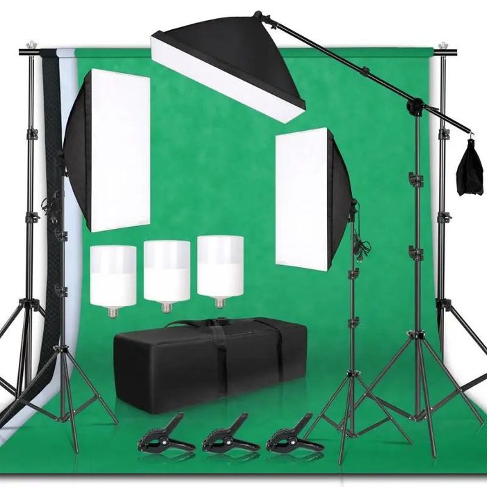 Kit Iluminação Estúdio Fotografia/Video Pro Completo Novo