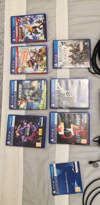 Ps4 500Gb + VR + Comandos + Jogos