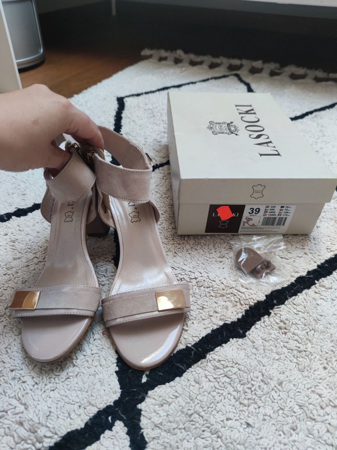 Sandały buty na obcasie lasocki 2608-01 Pink 1 rozmiar 39