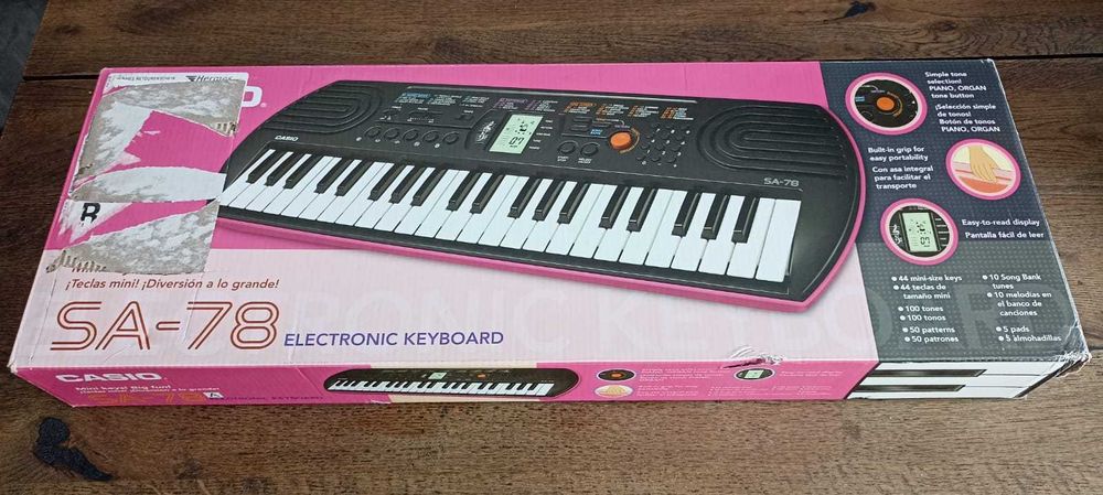 Keybord CASIO SA-78 różowy 44 klawisze