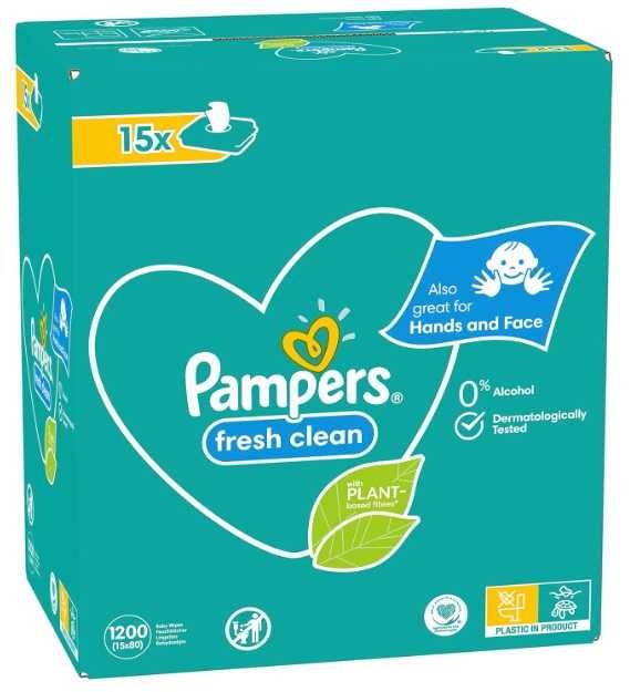 Pampers Fresh Clean Chusteczki Dla Niemowląt 1200