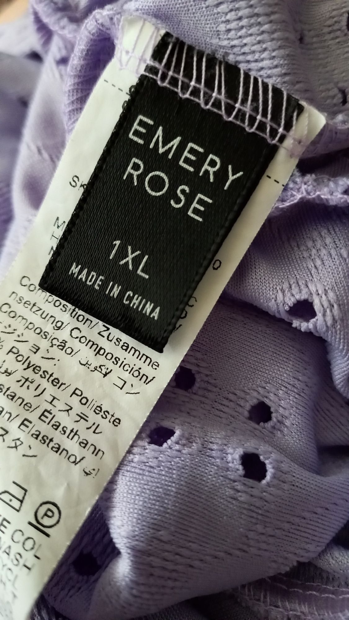 Bluzka Emery Rose fioletowa rozmiar 1XL/46