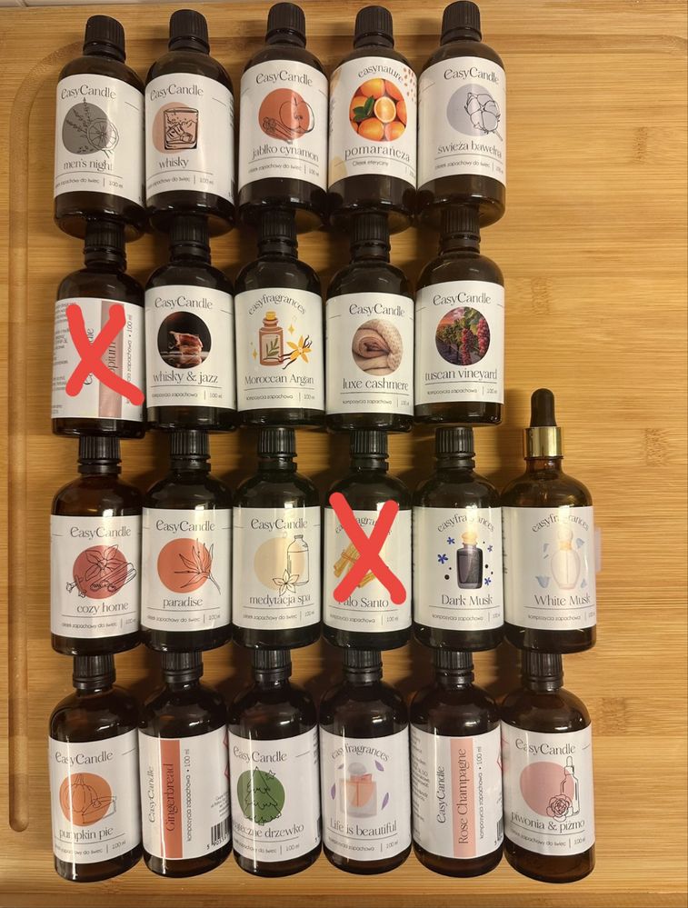 Zestaw 20szt olejki zapachowe Easy Candle do świec mydła