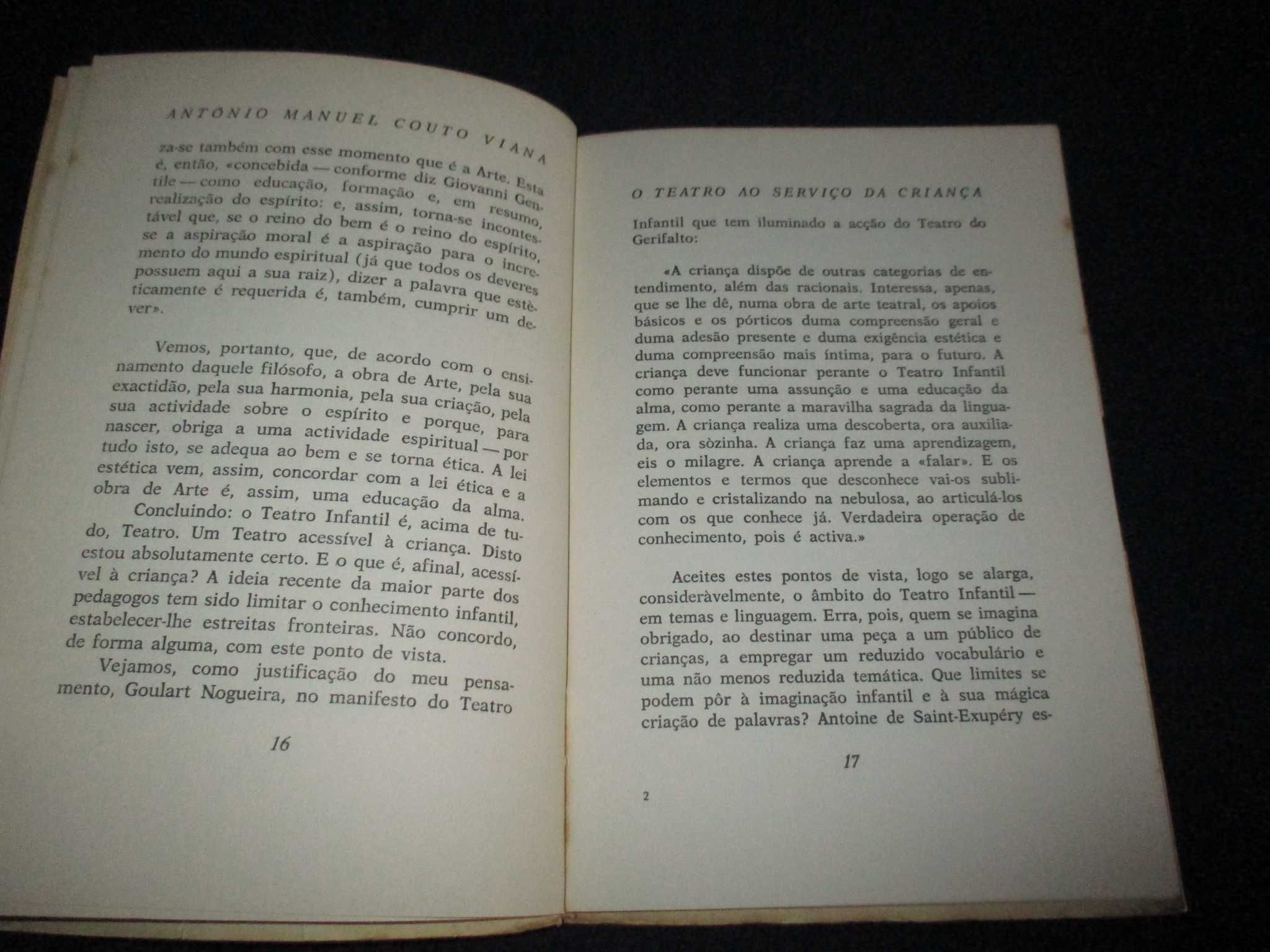 Livro O Teatro ao serviço da Criança Couto Viana