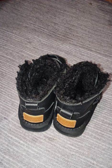 Дитячі ботіки зимові дуже теплі чорні