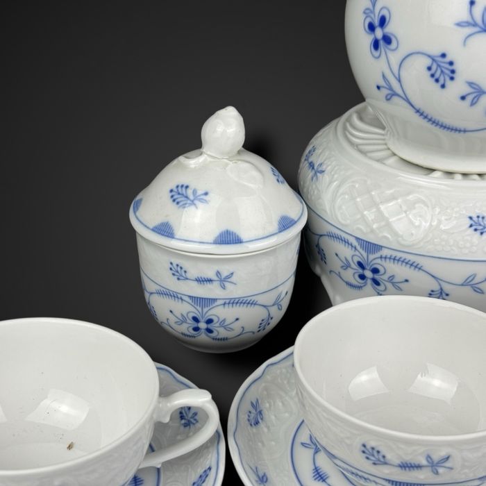 Serwis kawowy wzór słomkowy Echt Cobalt Bavaria Schumann b5/05262