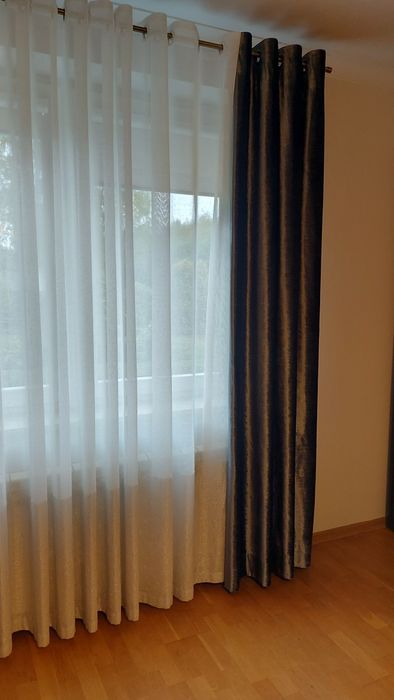 Sprzedam dwie zasłony szare Eurofirany Eva Minge