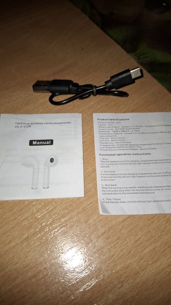 Słuchawki bluetooth i7 mini