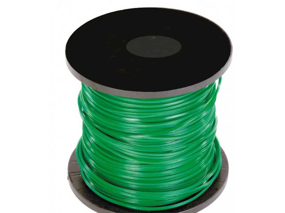 Żyłka z drutem tnąca zbrojona kosy spalinowej czterokątna 2,4mm 100m