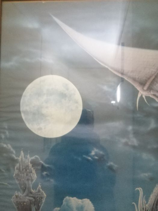 Vendo quadro com moldura em mogno