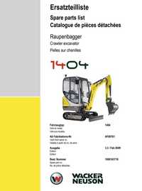 Katalog części minikoparka Wacker Neuson 1404