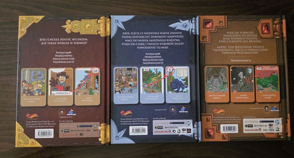 Rycerze + Rycerze 2 + Rycerze 3. Komplet. Komiks paragrafowy