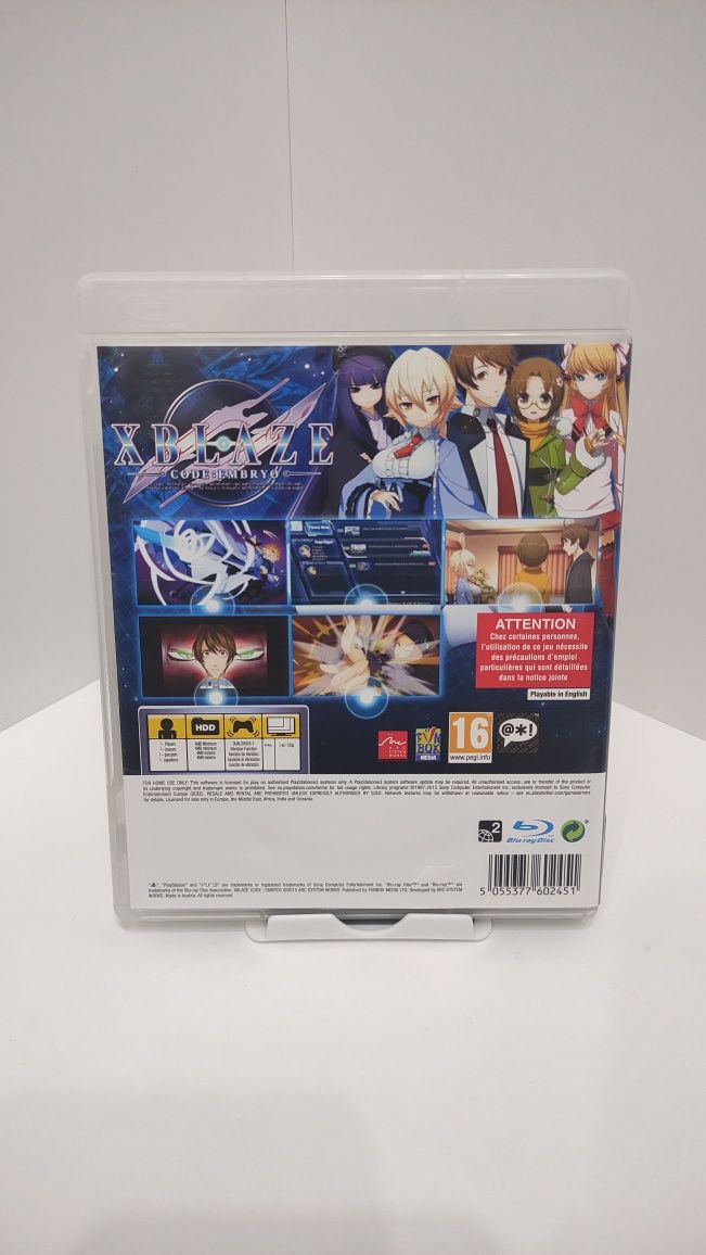 Xblaze Code Embyo PlayStation 3 PS3