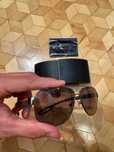 okulary Prada Men Sunglasses Glasses Aviator Grey Black