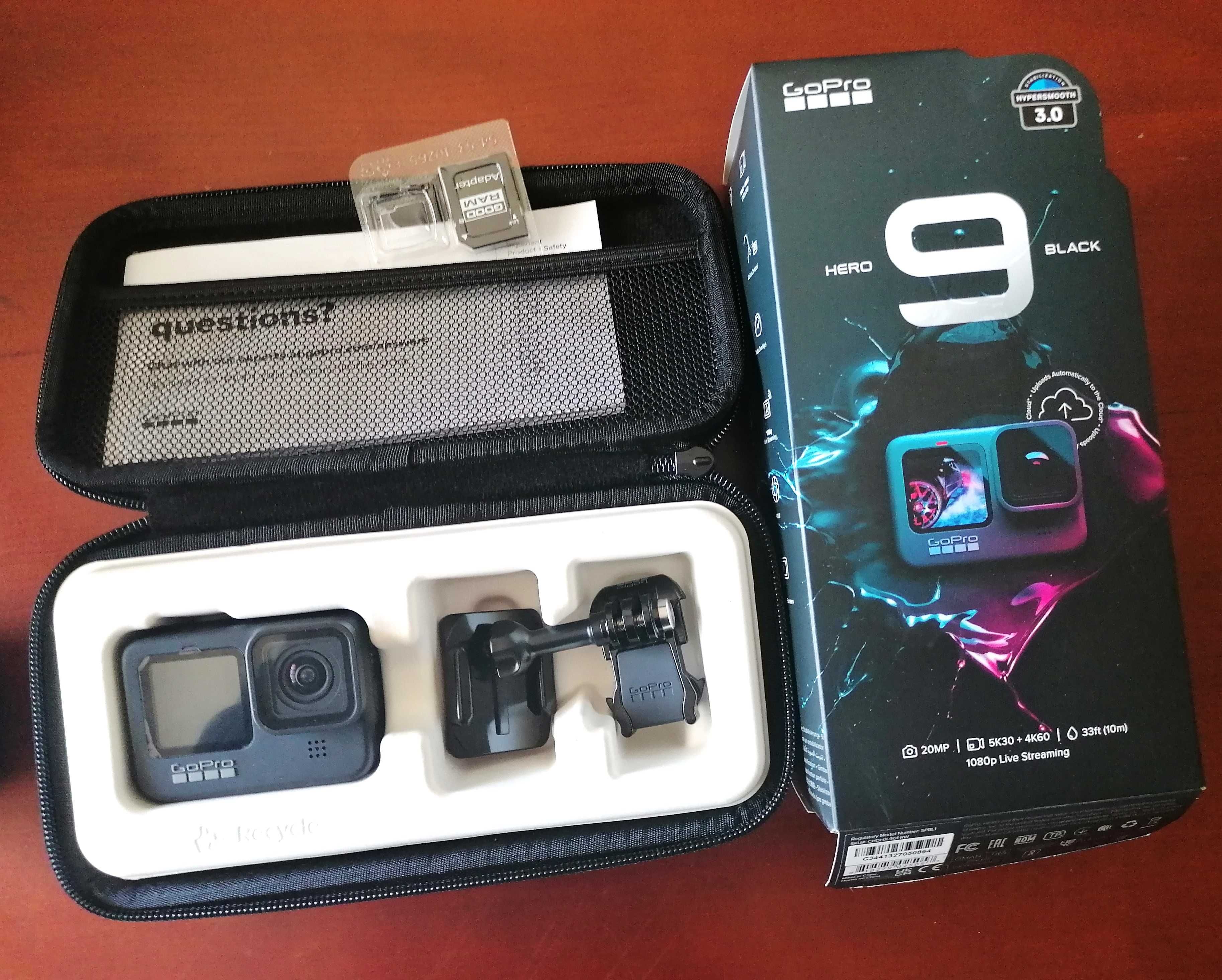 GoPro Hero 9 com acessórios (como nova)