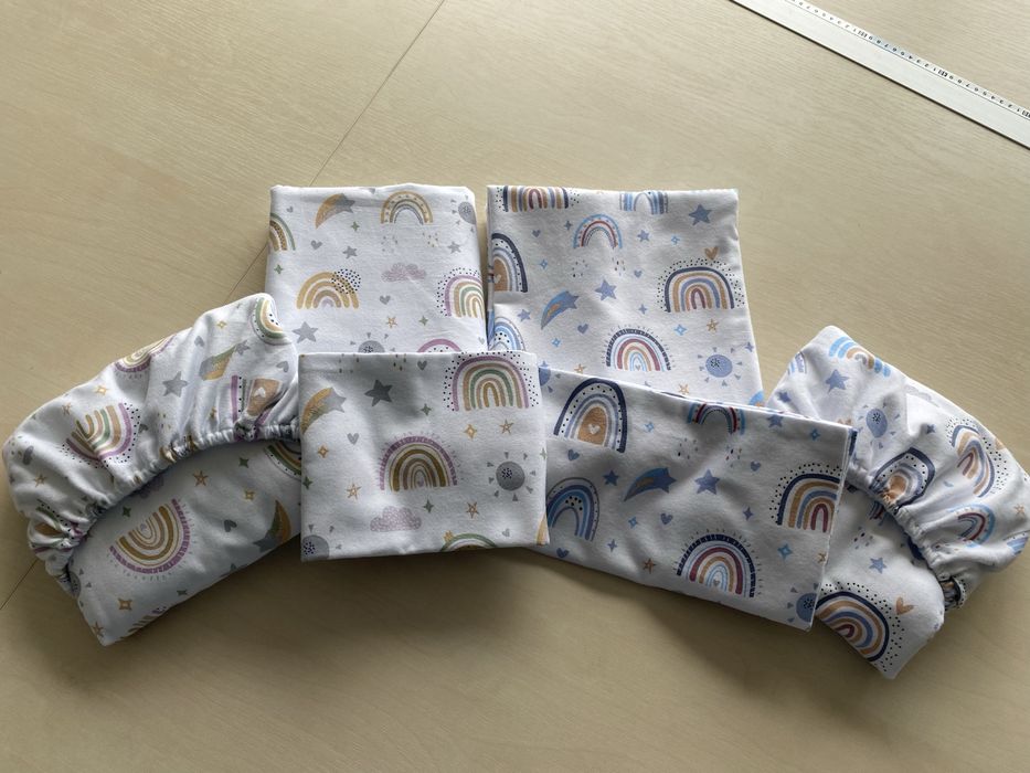 Набір постільної білизни фланель, бязь 120*60 см, простинь на резинці