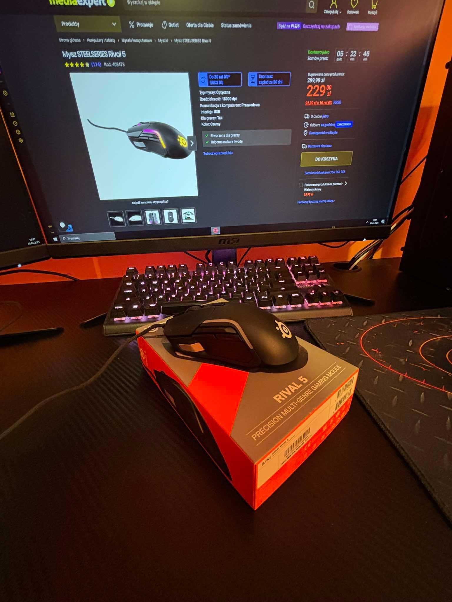 Mysz SteelSeries Rival 5