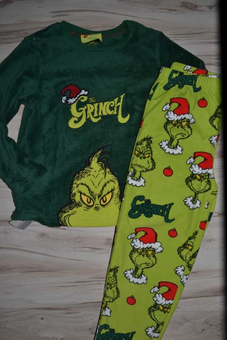 26^ The Grinch świąteczna piżama pluszowa 7/8 Lat_122/128 cm
